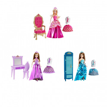 Surtido de muñecas Barbie Princess Charm School Mini Kingdom (WM)