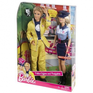 Barbie Y Ken Yo Puedo Ser Policía y Bombero