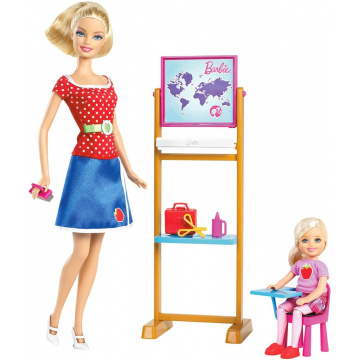 Set de juegos y muñeca Barbie Yo Puedo Ser... Profesora