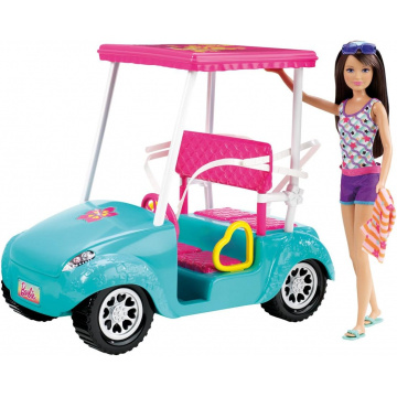 Carro de golf de las hermanas Barbie