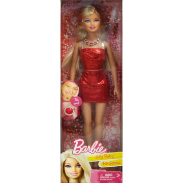 Muñeca Barbie Julio Rubí Birthstone (Kroger) rojo
