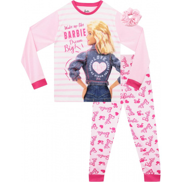 Barbie Pijama Niña | Set de Pijama de Verano y Scrunchie