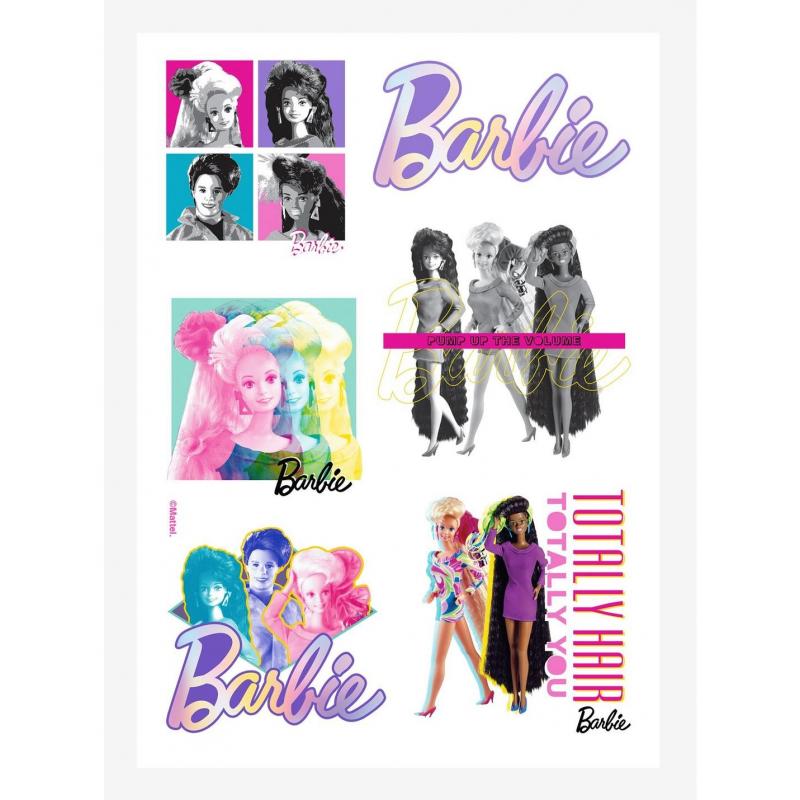 Hoja de pegatinas Barbie Totally Hair Kiss-Cut - 31037574 BarbiePedia