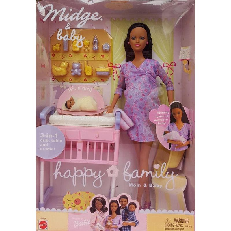 Muñecas Midge y bebé Barbie Happy Family AA - 56664 BarbiePedia