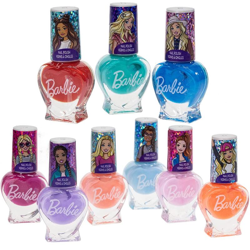 Townley Girl Conjunto de maquiagem para atividades de esmalte de secagem  rápida Barbie para meninas, a partir de 3 anos, inclui 15 esmaltes com lixa  de unha e lixa de unha para