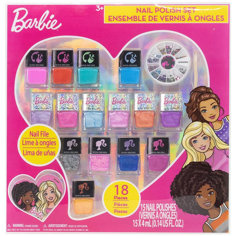 Barbie - Juego de maquillaje de actividad de esmalte de uñas de secado  rápido para niñas Townley Girl - No tóxicos BarbiePedia