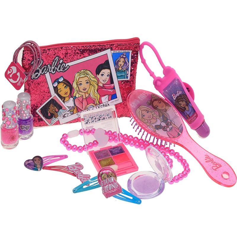 Barbie: el juego de caja de regalo de maquillaje cosmético Townley Girl  incluye brillo de labios, esmalte de uñas, sombra de ojos, accesorios para  el cabello y más. BarbiePedia