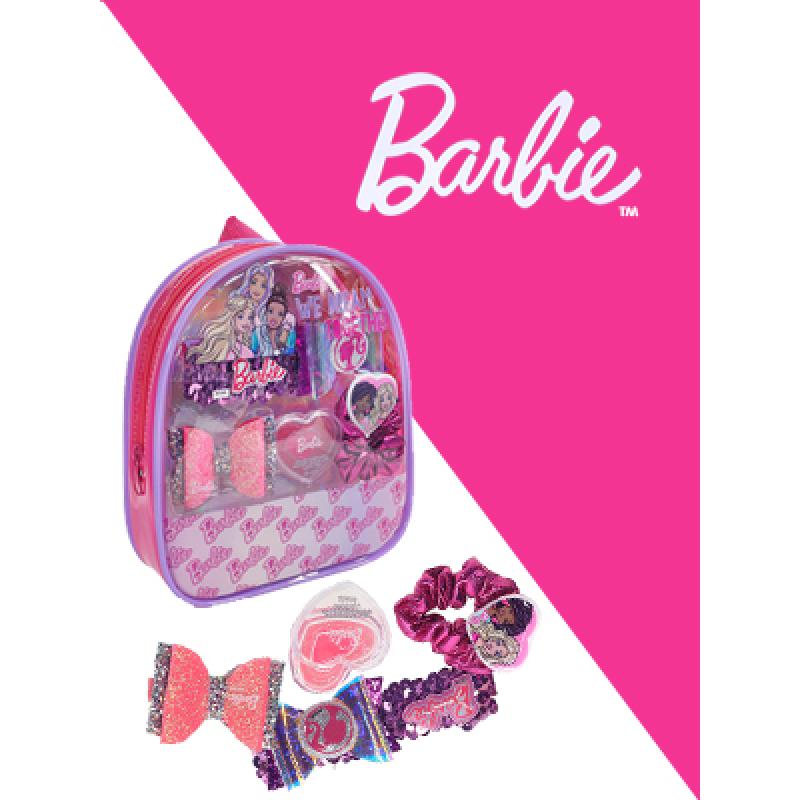 Barbie - Mochila Cosmética Maquillaje Bolsa de regalo Set Townley Girl  Incluye Lip Goss, accesorios para el cabello y mochila de PVC impresa para  niños y niñas pequeñas. BarbiePedia