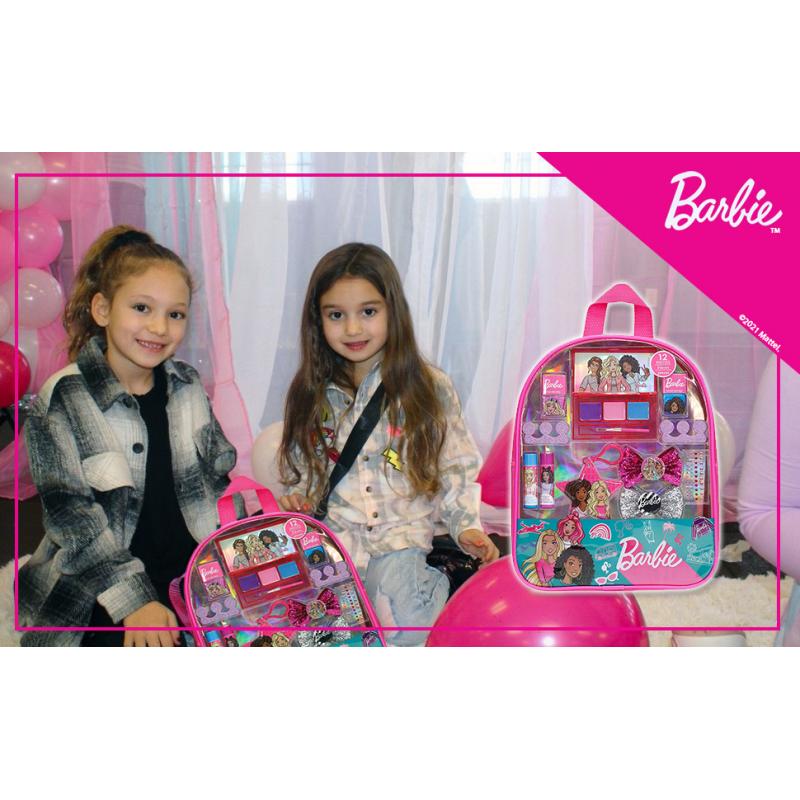 Barbie - Mochila Cosmética Maquillaje Bolsa de regalo Set Townley Girl  incluye brillo de labios, esmalte de uñas y accesorios para el cabello para  niños, adolescentes y niñas pequeñas BarbiePedia