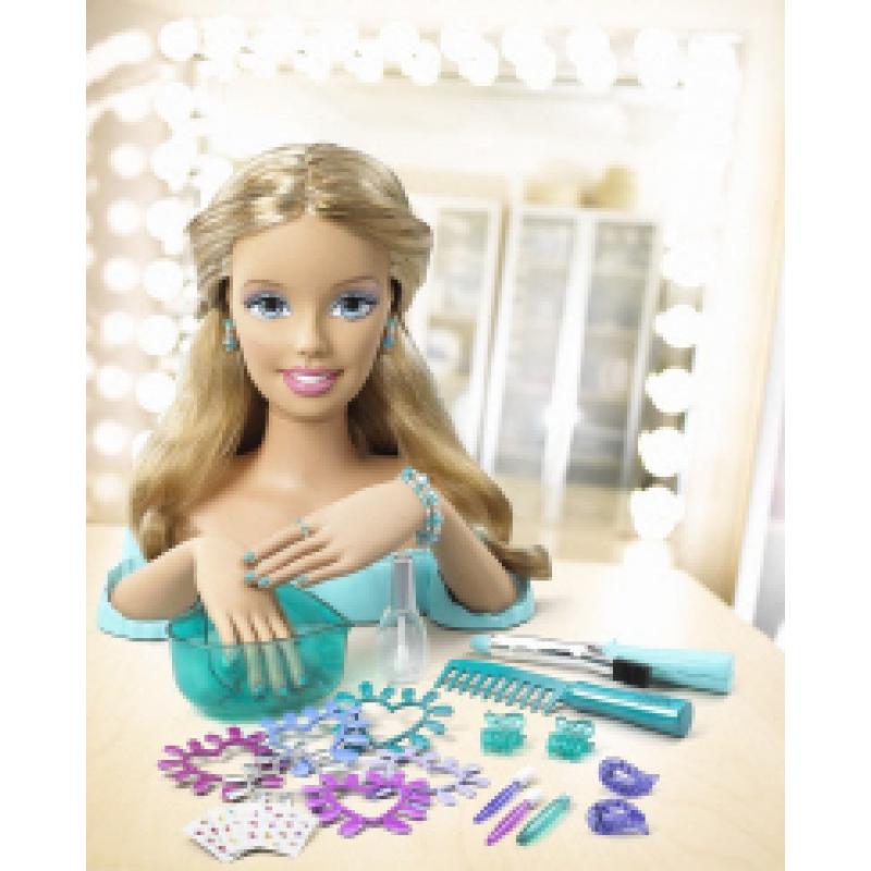 Barbie Muñeca Cabeza Para Peinar Con Accesorios 22 Cm