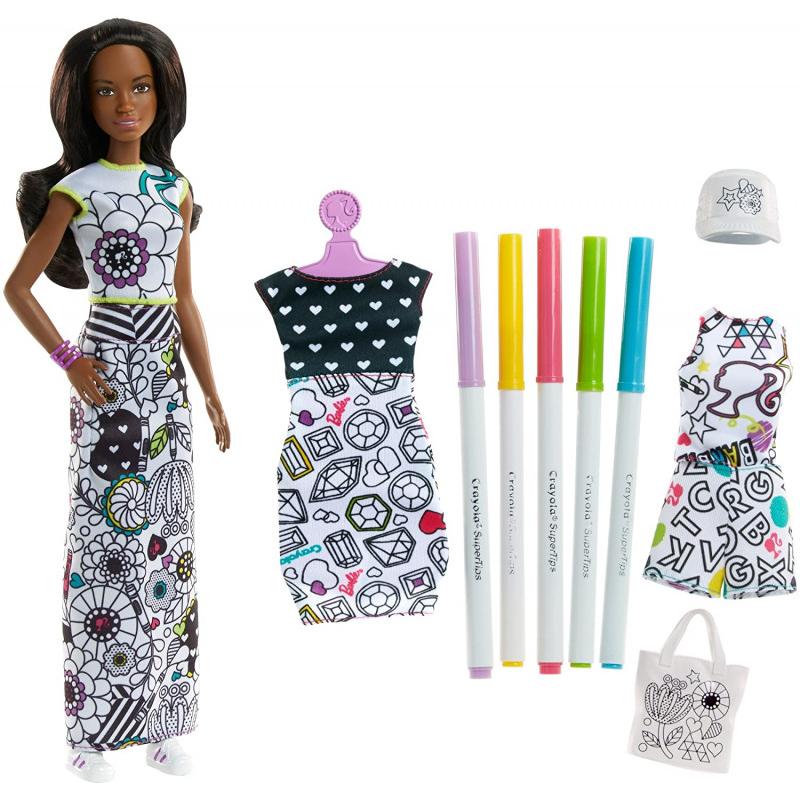 Muñeca y modas Barbie Crayola Color-In Fashion AA