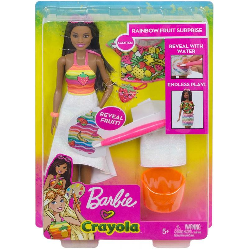 y ropa Barbie Crayola Sorpresa arcoíris - GBK19 BarbiePedia