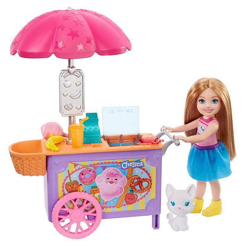 Barbie Chelsea - Con Coche Muñeca con Vehículo de Juguete, Mascota,  Pegatinas y Accesorios