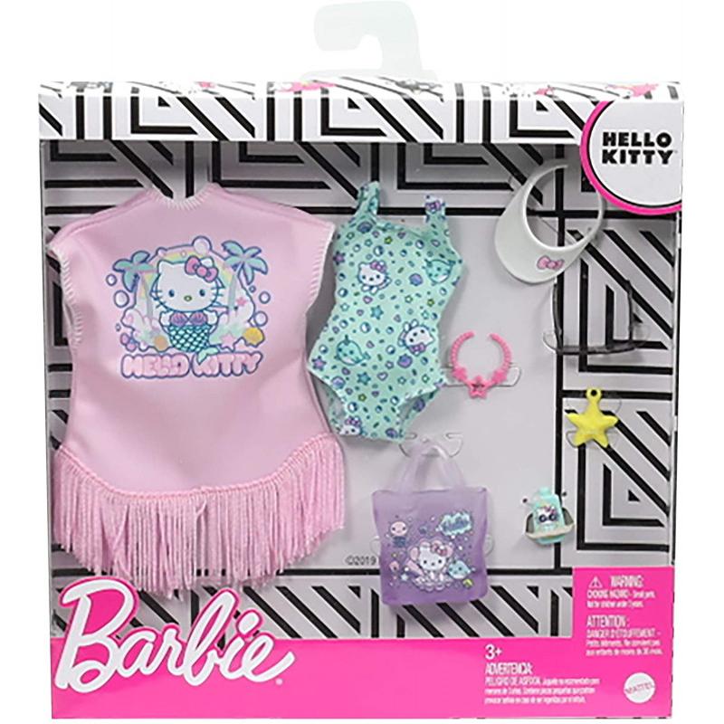 Barbie Storytelling Fashion Paquete De Ropa De Muñeca Inspirada En Hello  Kitty Friends: Vestido Con Estampado De Personajes Y Accesorios Para |  