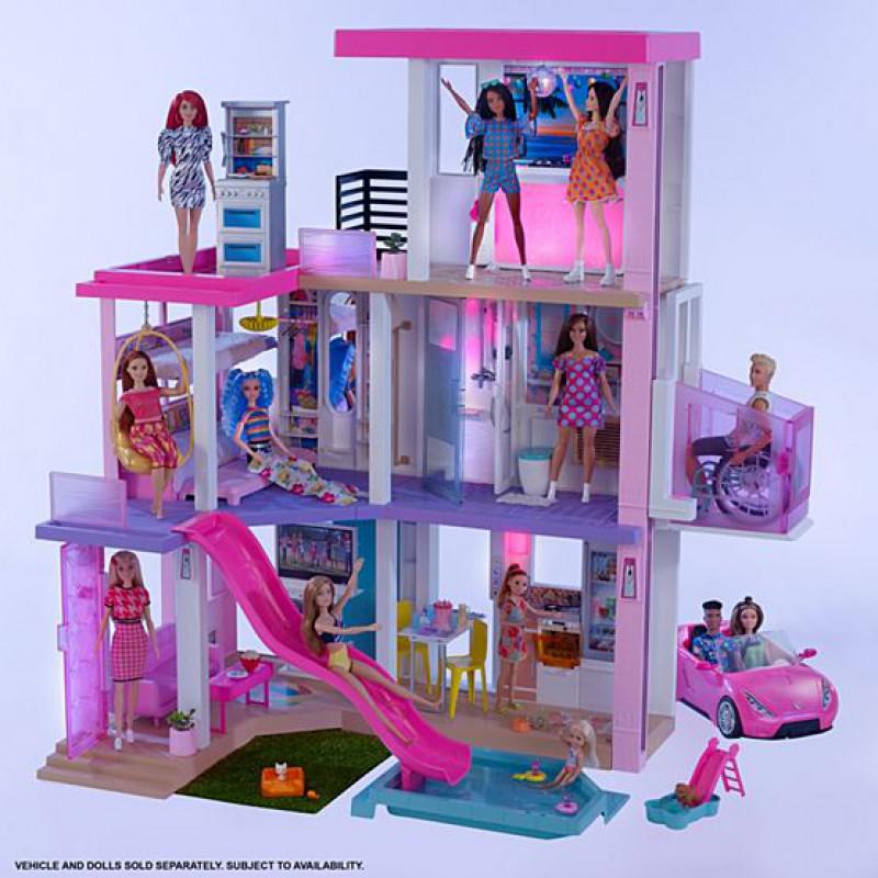 Oxidado Suavemente dedo índice Nueva casa de muñecas Barbie DreamHouse con piscina, tobogán, ascensor,  luces y sonidos - GRG93 BarbiePedia