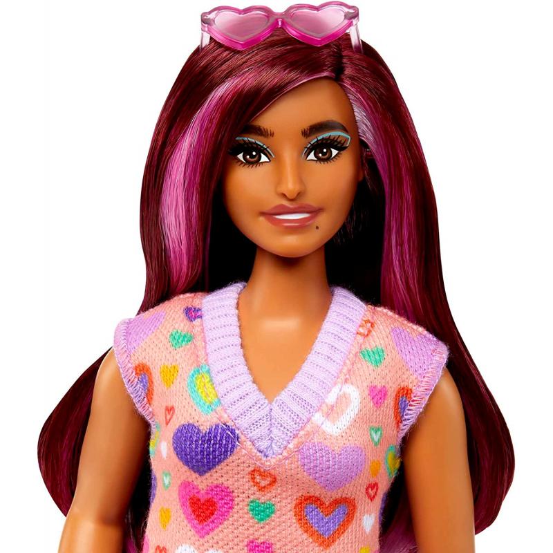 Muñeca Barbie 207 cabello con mechas rosas y vestido de - HJT04 BarbiePedia