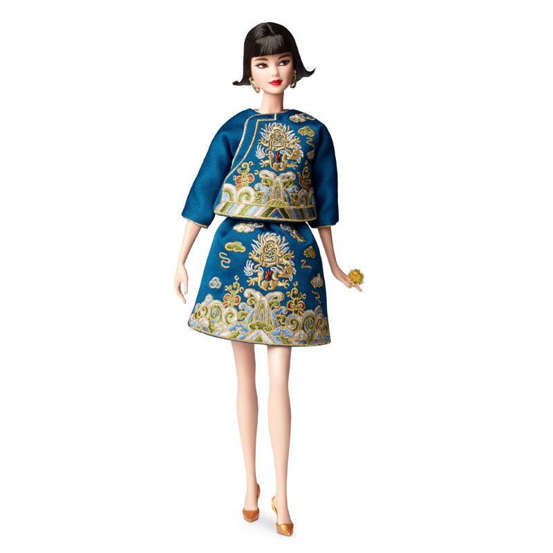 Muñeca Barbie, Guo Pei Año Nuevo Lunar coleccionable en brocado azul