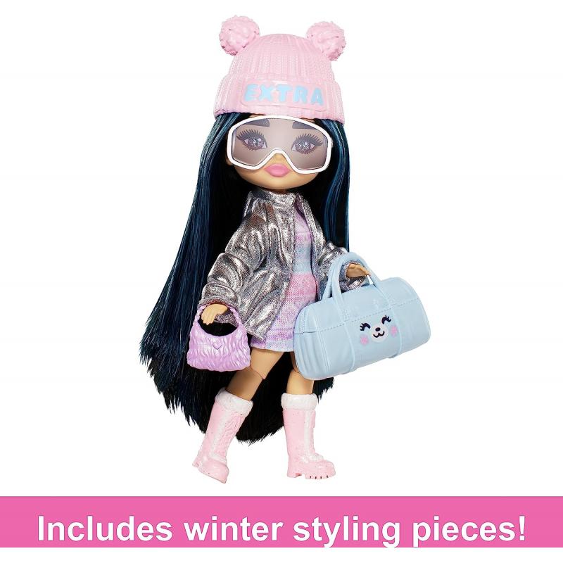 Muñeca de viaje Barbie Extra Minis con moda de invierno, Barbie Extra Fly -  HPB20 BarbiePedia
