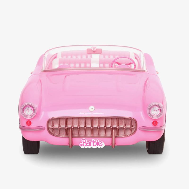 Coche coleccionable Barbie la película, Corvette rosa descapotable - HPK02  BarbiePedia