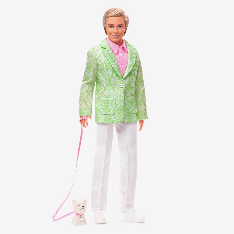 Muñeco Ken Sugar’s Daddy con traje pastel y perro - Barbie La Película