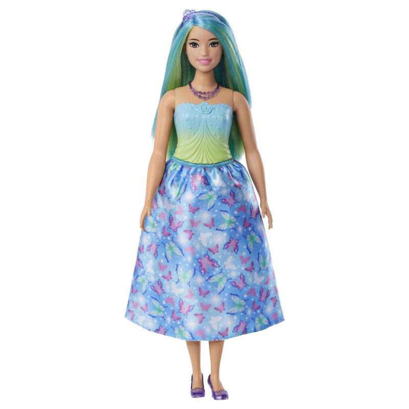 Muñeca Barbie A Touch of Magic Royal Falda con estampado de mariposas y accesorios
