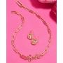Barbie™ x Kendra Scott Collar de cadena y eslabones dorados en cristal rosa