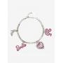 Pulsera con charms brillantes de iconos de Barbie