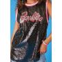 Jersey de lentejuelas de Barbie de talla grande