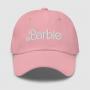 Gorra de béisbol rosa con logo clásico de Barbie