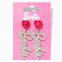 Pendientes colgantes de plata con logotipo de Barbie 2,5