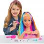 Cabezal de peluquería Barbie Deluxe estilo arcoíris