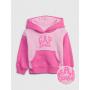 Sudadera con capucha y logo curvo de Gap × Barbie™ para niños pequeños