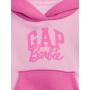 Sudadera con capucha y logo curvo de Gap × Barbie™ para niños pequeños