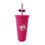 Vaso con tachuelas y pajita Barbie (700 ml)