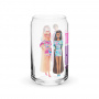 Vaso de cristal con forma de lata Barbie 1990's Totally Hair