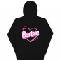 Sudadera con capucha de Barbie con corazones bordados