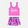 Conjunto de pijama con chaleco y pantalones cortos con estampado de Barbie