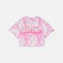 Camiseta Corta De Barbie Con Estampado Tie-Dye