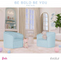 Sofa Evolur Light Blue Barbie Be Bold Be You Kid's