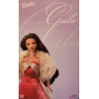 Muñeca Barbie Glamorous Gala con vestido rojo y dorado (AA)