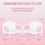 Cama Toddler 3 en 1Evolur Barbie Rose, Pink and White