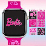 Reloj inteligente con pantalla táctil de Barbie para niñas con correa de silicona con purpurina rosa y esferas de reloj personalizables, cámara digital y rastreador de actividad