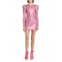 Minivestido con adornos de strass y monograma de Balmain x Barbie