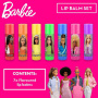 Set de bálsamo labial Barbie, bálsamo labial de colores con 7 sabores