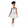 Vestido para mujer de Barbie The Movie - A Leading Role x Mattel Barbie Premium Adult Blue & White Sundress