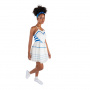 Vestido para mujer de Barbie The Movie - A Leading Role x Mattel Barbie Premium Adult Blue & White Sundress