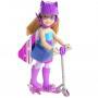 Muñeca y scooter púrpura Barbie in Princess Power