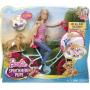 Paseo den bicicleta con cachorros Barbie