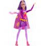 Muñeca Barbie Fire Super Hero - púrpura