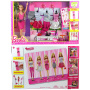 Set muñeca Barbie con modas rosa